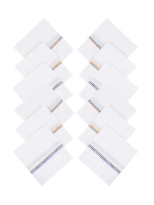 white cotton handkerchief set of 12 - 17542283 - Standard Image - 1