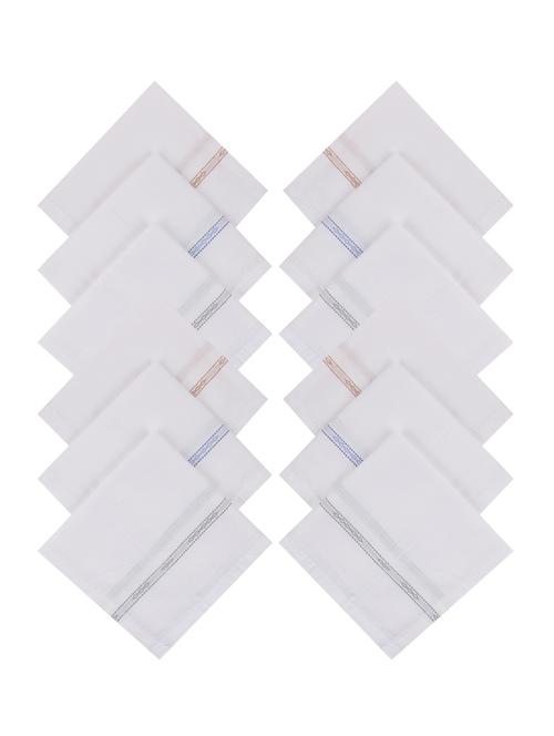 white cotton handkerchief set of 12 - 17542291 - Standard Image - 1