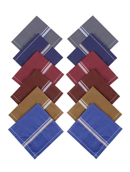 multi-coloured cotton handkerchief set of 12 - 17542294 - Standard Image - 1