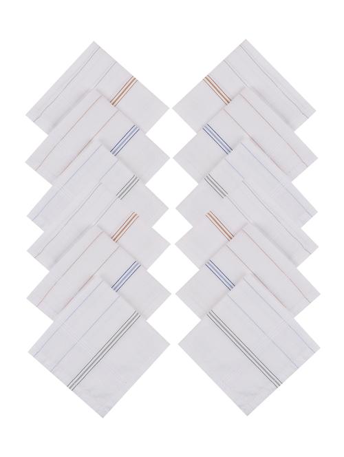white cotton handkerchief set of 12 - 17542299 - Standard Image - 1