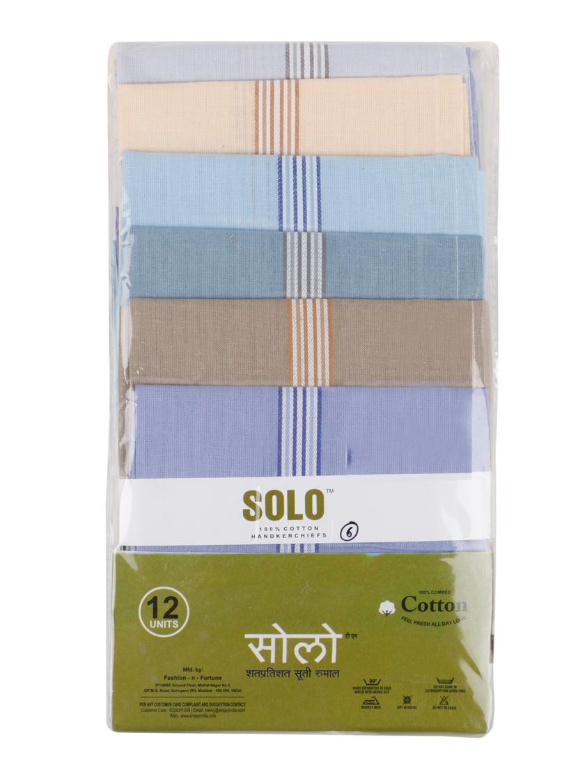 multi-coloured cotton handkerchief set of 12 - 17542301 - Zoom Image - 2