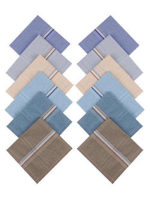 multi-coloured cotton handkerchief set of 12 - 17542302 - Standard Image - 1