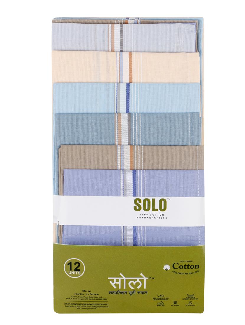 multi-coloured cotton handkerchief set of 12 - 17542302 - Zoom Image - 2