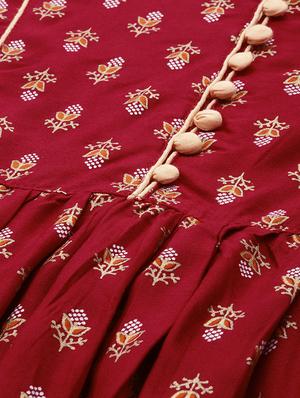 foil print a-line kurta - 17542305 - Standard Image - 5