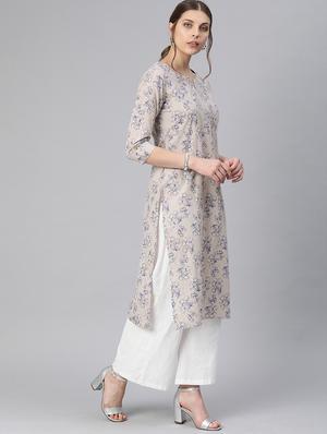 floral straight kurta - 17542306 - Standard Image - 2
