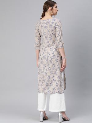 floral straight kurta - 17542306 - Standard Image - 4