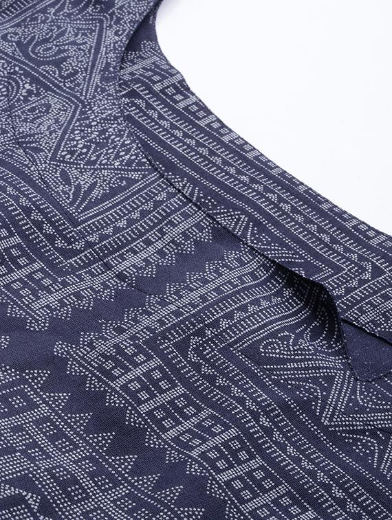 printed straight kurta - 17542307 - Zoom Image - 5