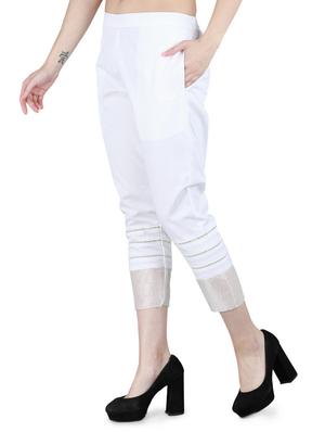 lace detail solid capri - 17542321 - Standard Image - 2