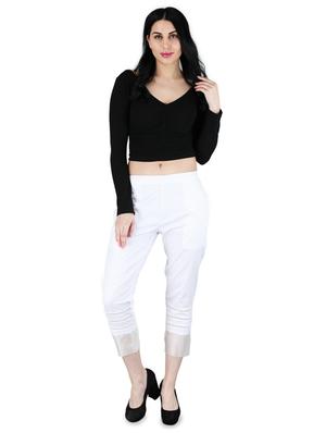 lace detail solid capri - 17542321 - Standard Image - 4