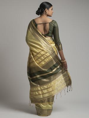 solid plain saree with blouse - 17542346 - Standard Image - 2