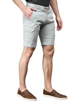 grey solid bermuda shorts - 17542386 - Standard Image - 2