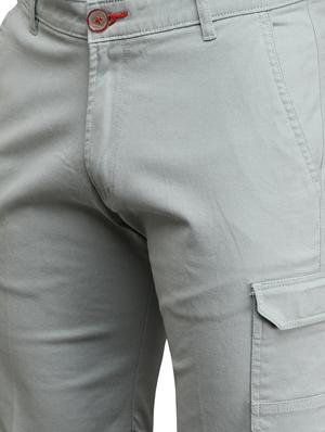 grey solid bermuda shorts - 17542386 - Standard Image - 5