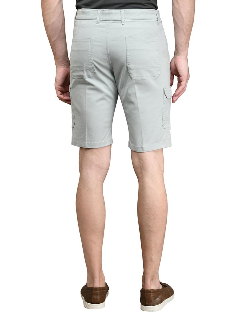 grey solid bermuda shorts - 17542386 - Zoom Image - 3