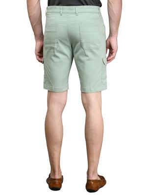 green solid bermuda shorts - 17542388 - Standard Image - 3