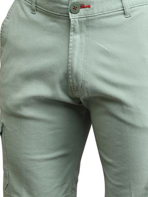 green solid bermuda shorts - 17542388 - Standard Image - 5