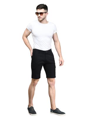 black solid bermuda shorts - 17542392 - Standard Image - 4