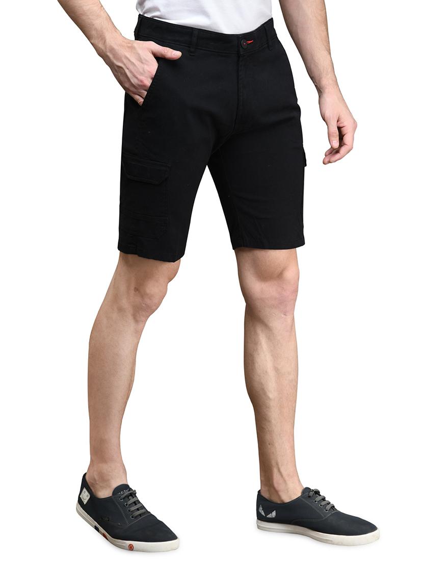 black solid bermuda shorts - 17542392 - Zoom Image - 2