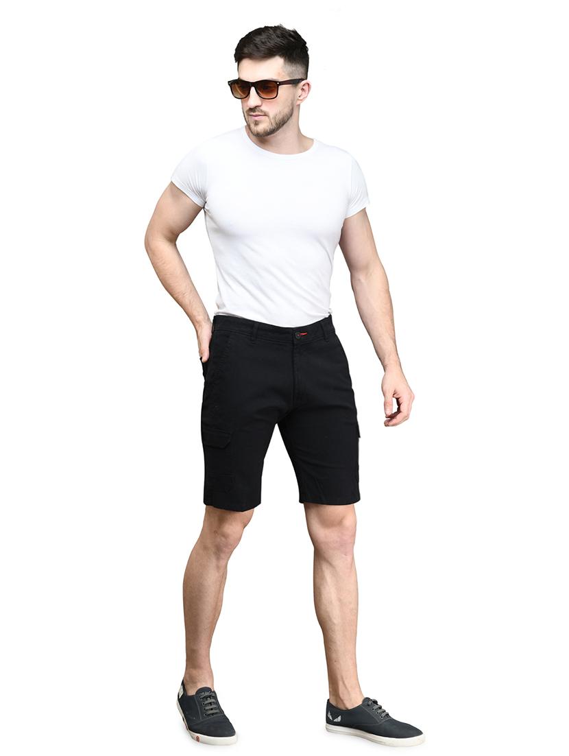 black solid bermuda shorts - 17542392 - Zoom Image - 4