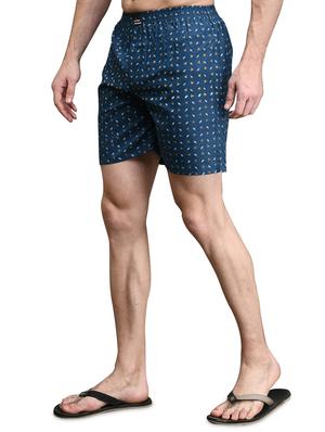 navy blue printed boxer - 17542396 - Standard Image - 2