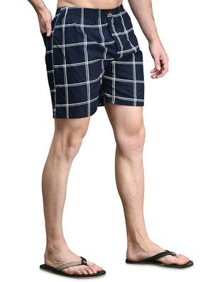 navy blue checkered boxer - 17542397 - Standard Image - 2