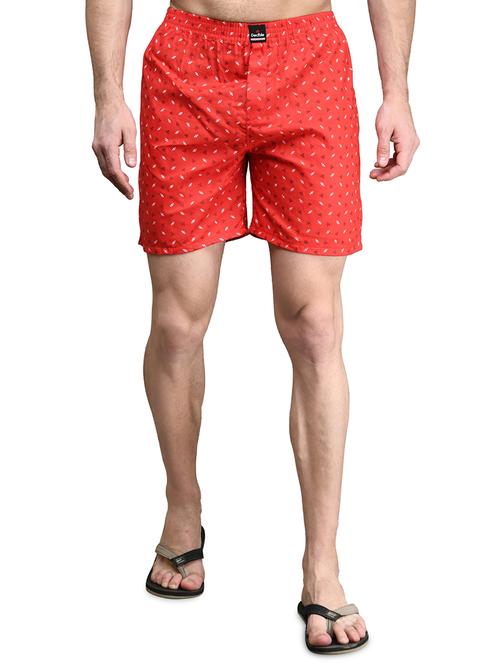 red printed boxer - 17542398 - Standard Image - 1