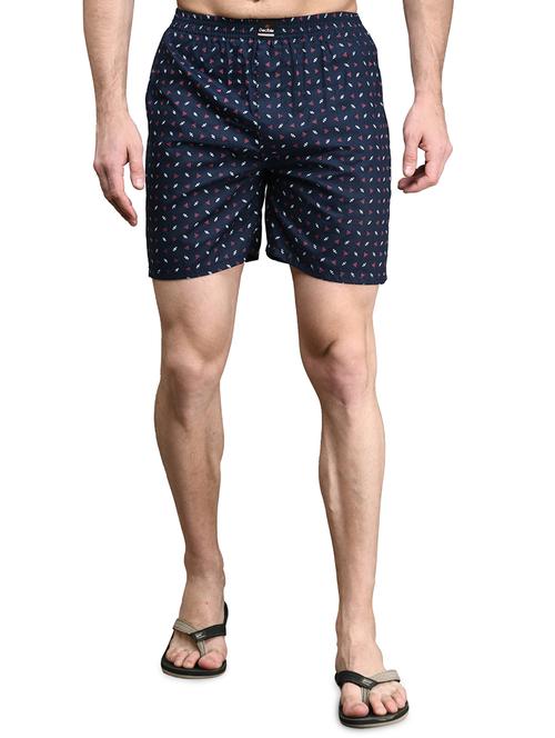 navy blue printed boxer - 17542400 - Standard Image - 1