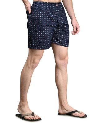navy blue printed boxer - 17542400 - Standard Image - 2