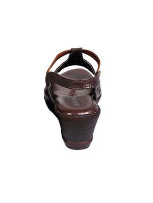leatherwood1 synthetic leather casual wedges sandal for women's (brown) 888634 - 17542410 - Standard Image - 3