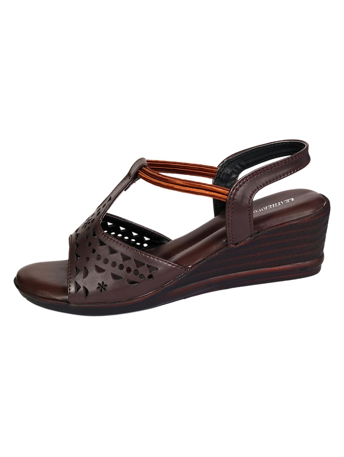 leatherwood1 synthetic leather casual wedges sandal for women's (brown) 888634 - 17542410 - Zoom Image - 2