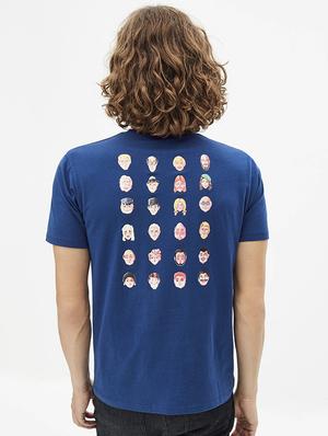 navy blue printed t-shirt - 17542427 - Standard Image - 2
