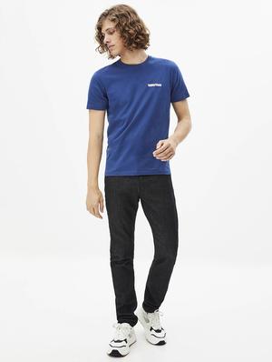 navy blue printed t-shirt - 17542427 - Standard Image - 4