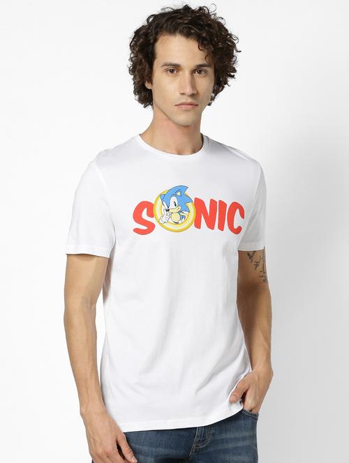 white printed t-shirt - 17542428 - Standard Image - 1