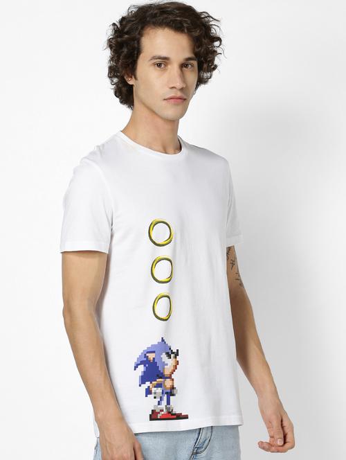 white printed t-shirt - 17542429 - Standard Image - 1