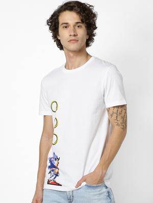 white printed t-shirt - 17542429 - Standard Image - 2