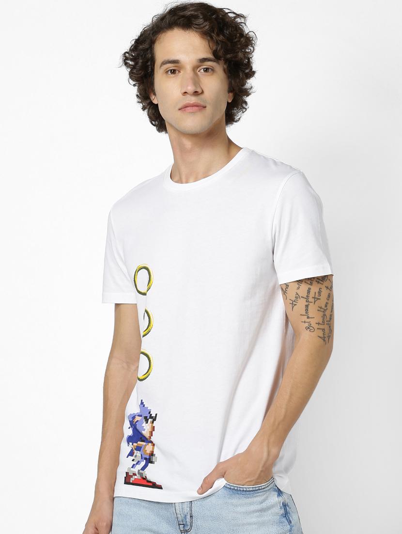 white printed t-shirt - 17542429 - Zoom Image - 2