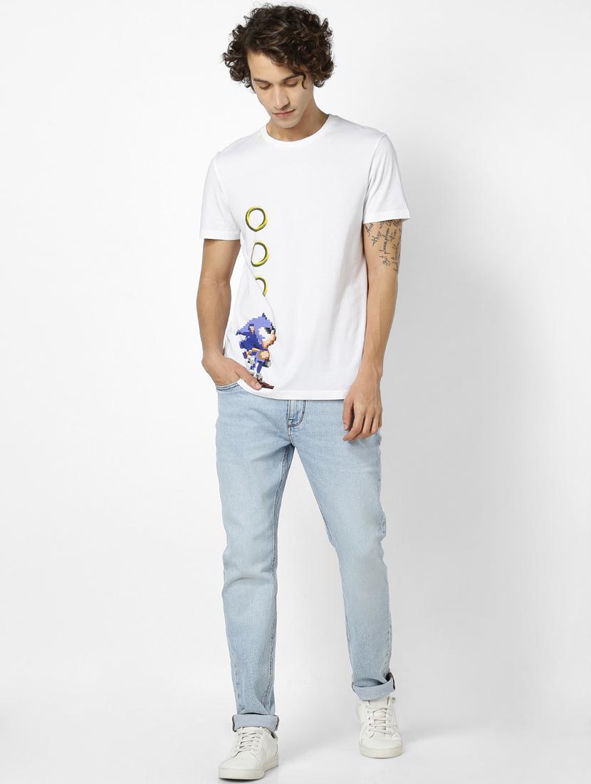 white printed t-shirt - 17542429 - Zoom Image - 4