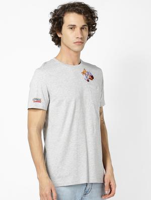 grey printed t-shirt - 17542430 - Standard Image - 2