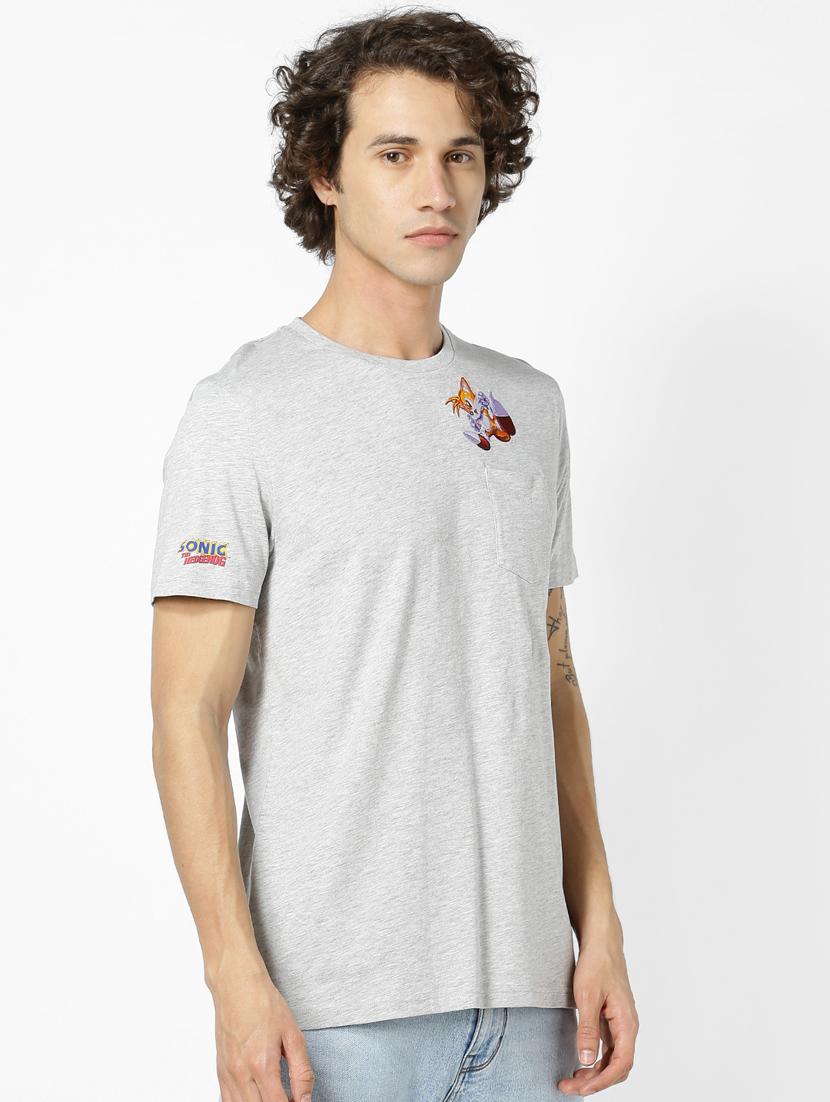 grey printed t-shirt - 17542430 - Zoom Image - 2
