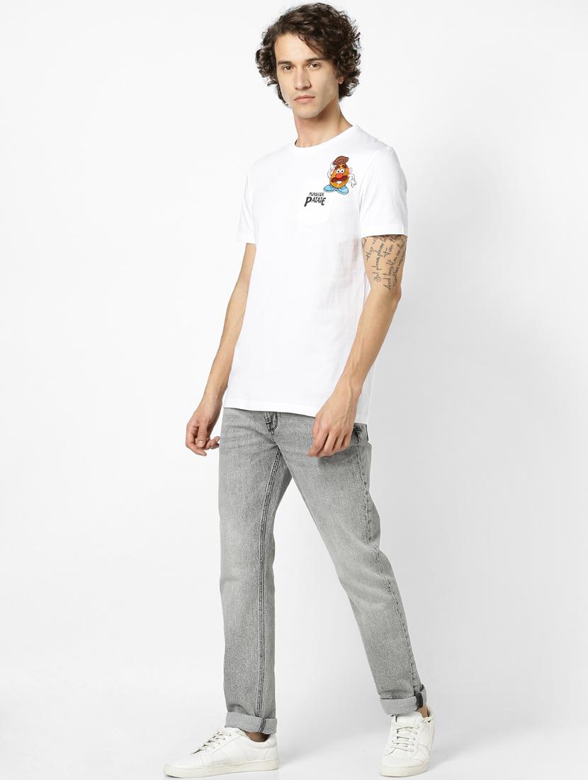 white printed t-shirt - 17542431 - Zoom Image - 4