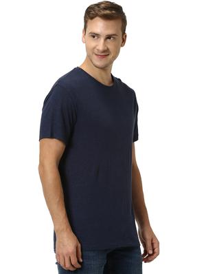 navy blue solid t-shirt - 17542438 - Standard Image - 2