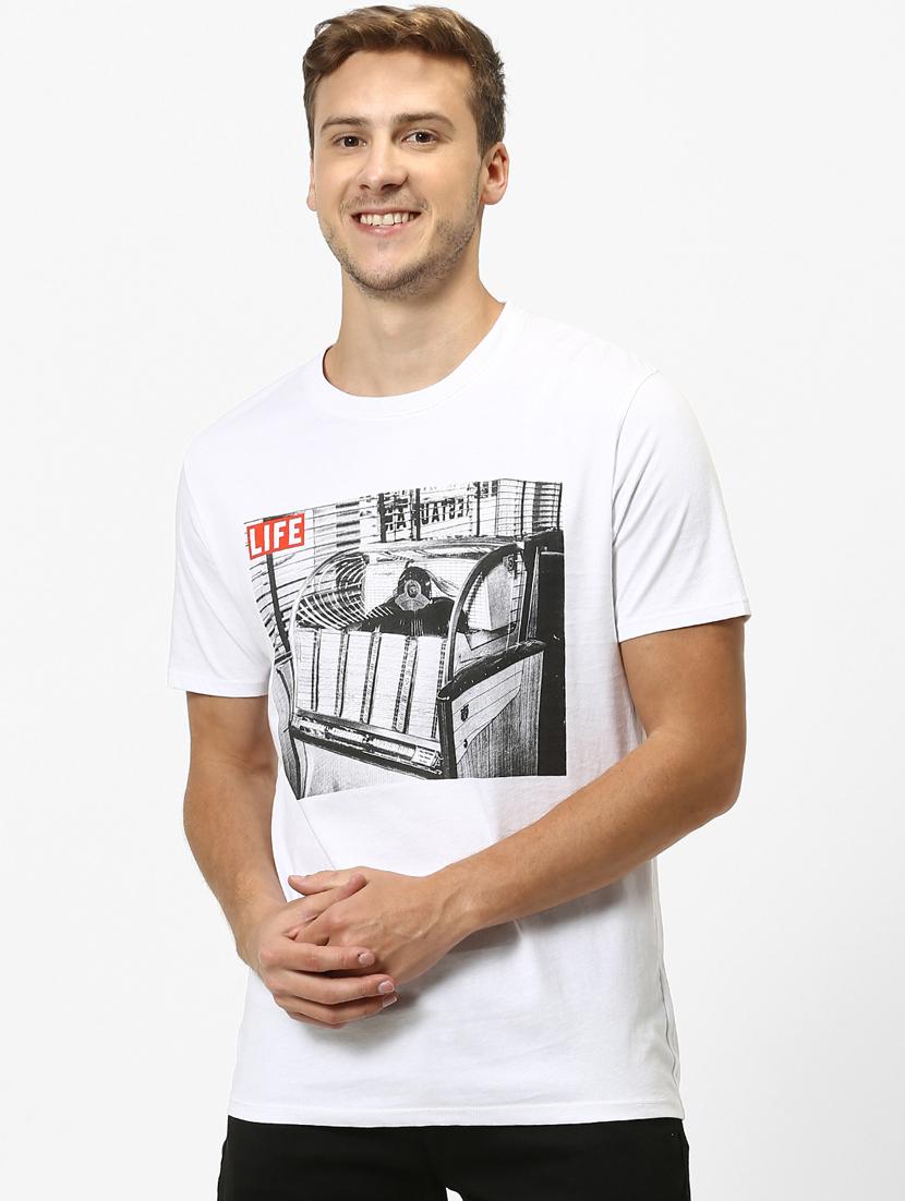 white printed t-shirt - 17542440 - Zoom Image - 2