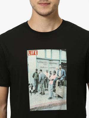 black printed t-shirt - 17542441 - Standard Image - 5