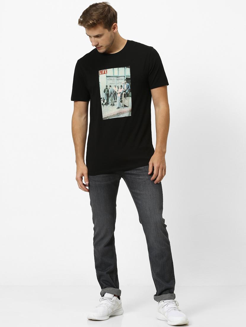 black printed t-shirt - 17542441 - Zoom Image - 4