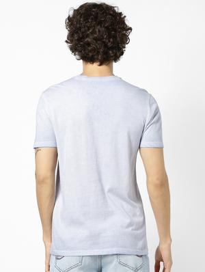 light blue printed t-shirt - 17542444 - Standard Image - 3
