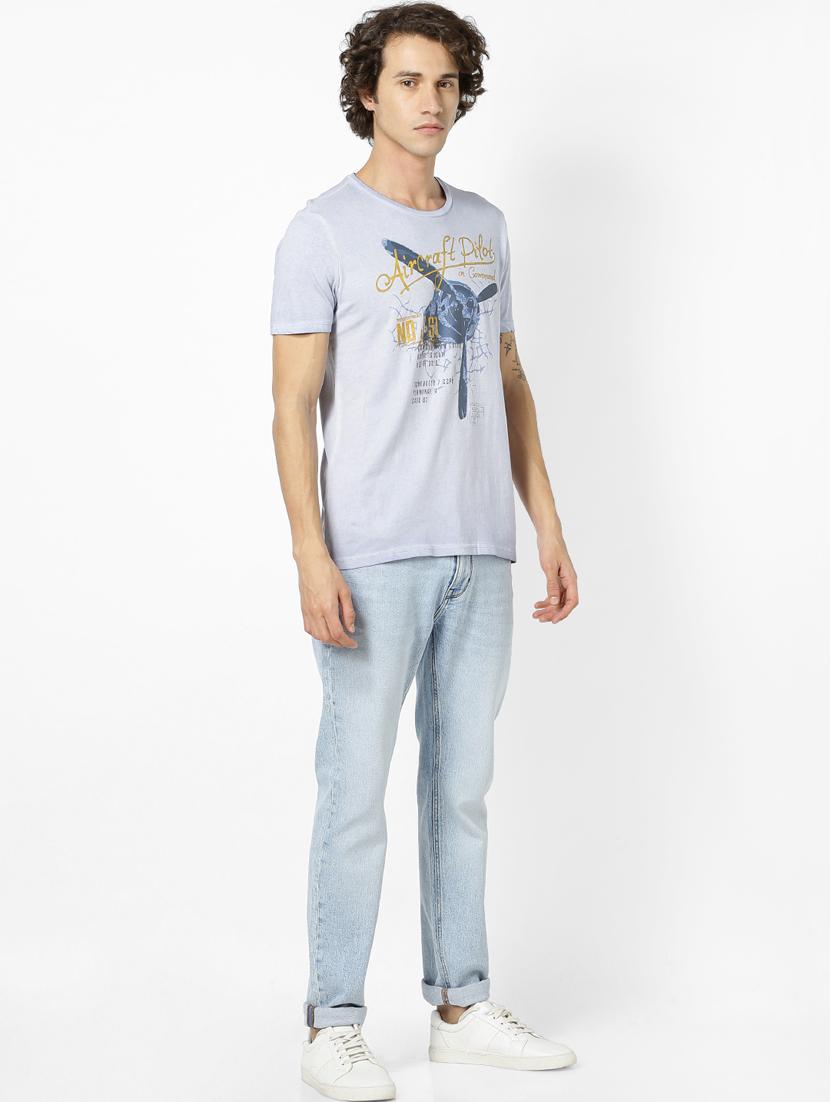 light blue printed t-shirt - 17542444 - Zoom Image - 4
