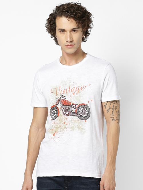 white printed t-shirt - 17542450 - Very Small Image - 1