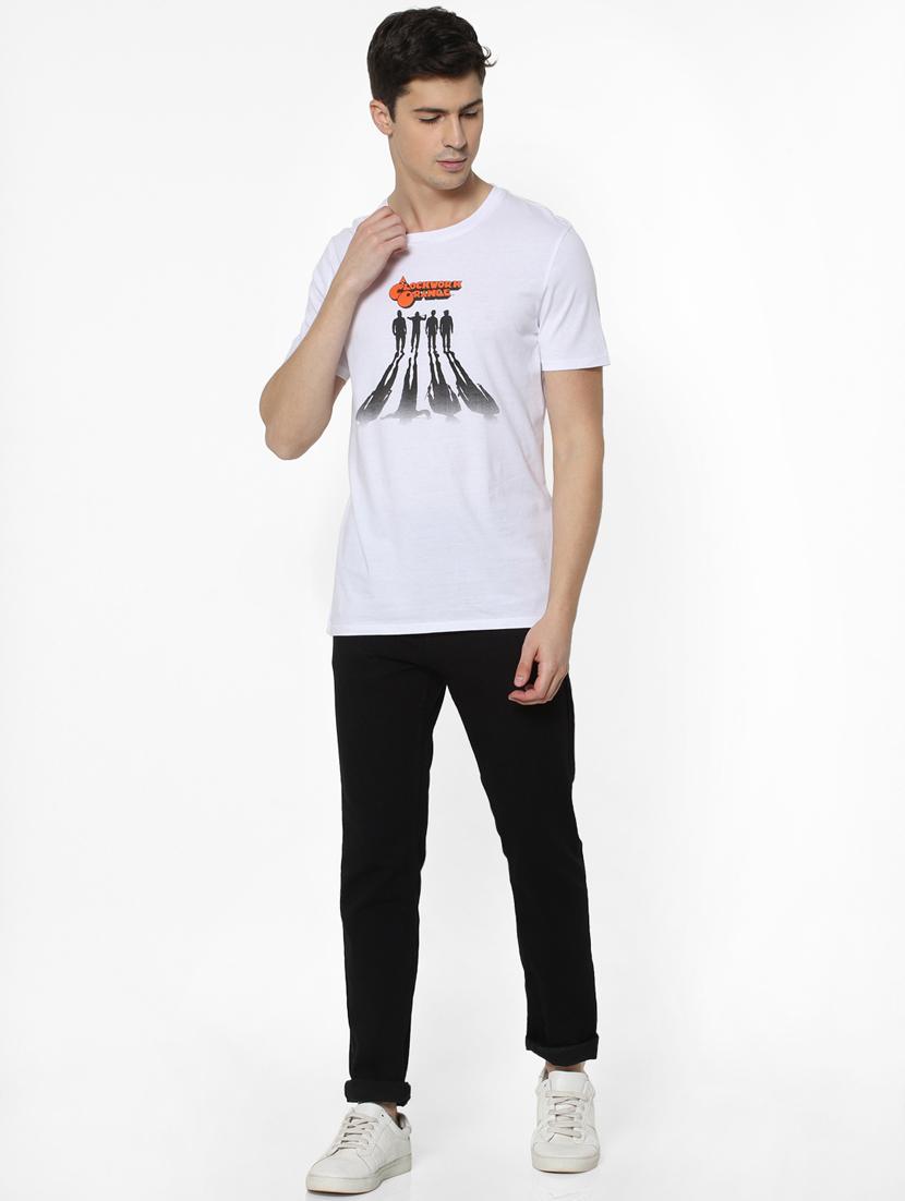 white printed t-shirt - 17542455 - Zoom Image - 4