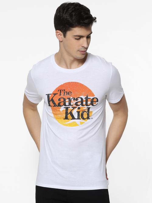 white printed t-shirt - 17542456 - Standard Image - 1