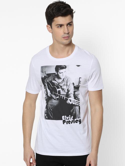 white printed t-shirt - 17542458 - Standard Image - 1