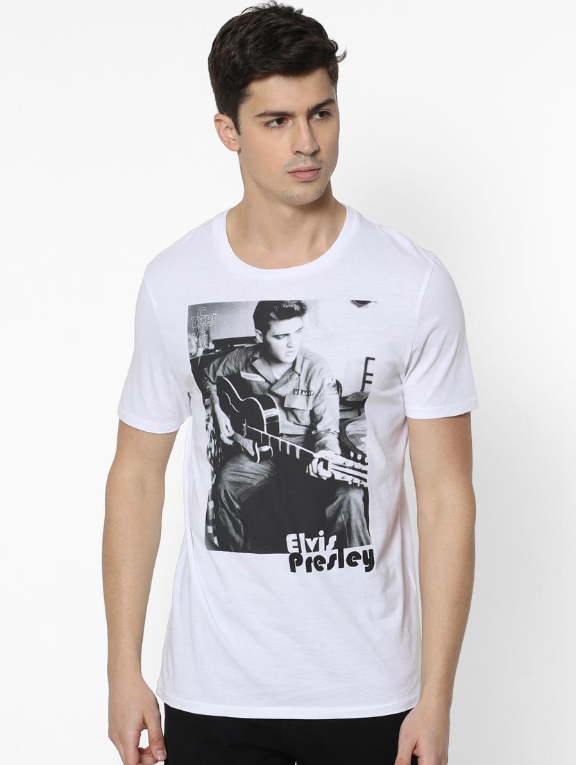 white printed t-shirt - 17542458 - Zoom Image - 1